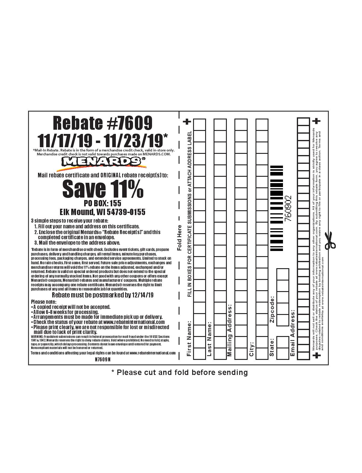 How Often Does Menards Have An 11 Rebate